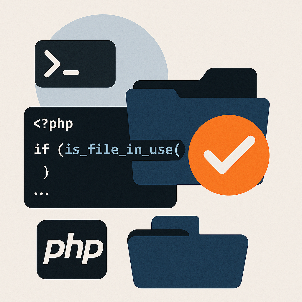 Check if a folder is in use from PHP in a linux system