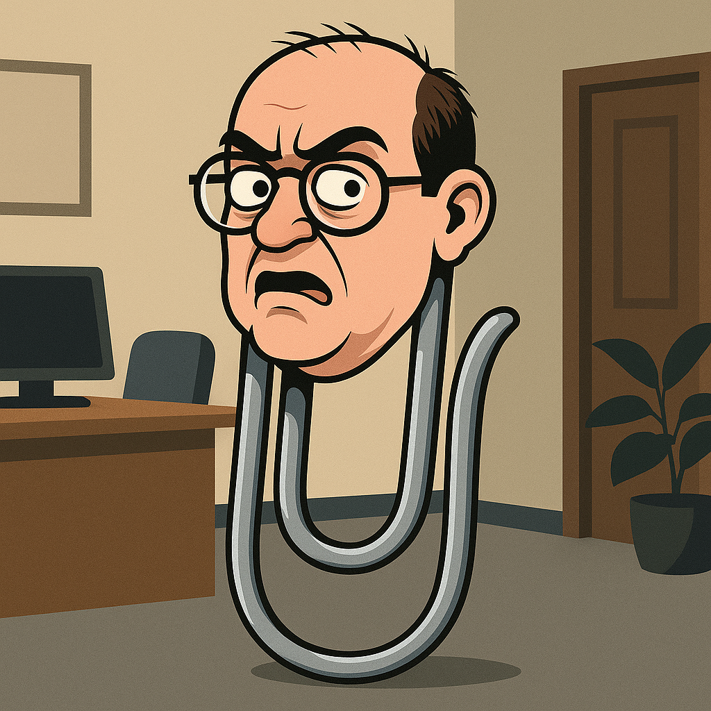 El puto clip de office in flesh and blood