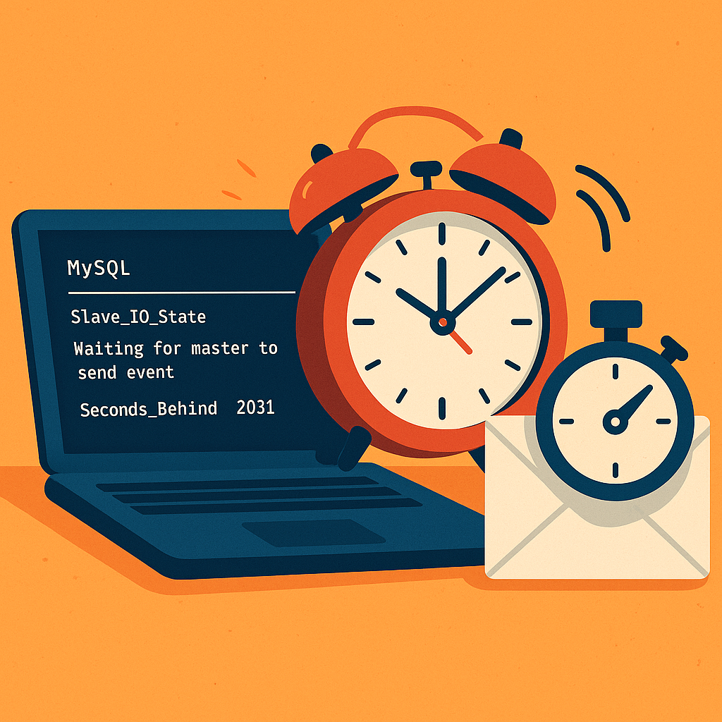 How to send you an email with your mysql slave seconds behind master value