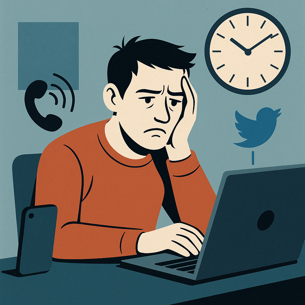 Relat sobre l'evolució de les distraccións al lloc de treball